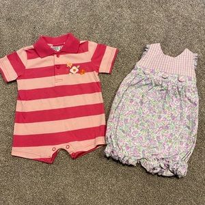 2 Baby Girl Rompers
